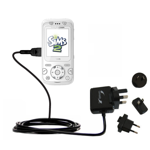 International Wall Charger compatible with the Sony Ericsson F305