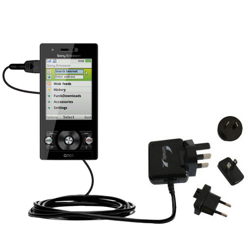 International Wall Charger compatible with the Sony Ericsson G705