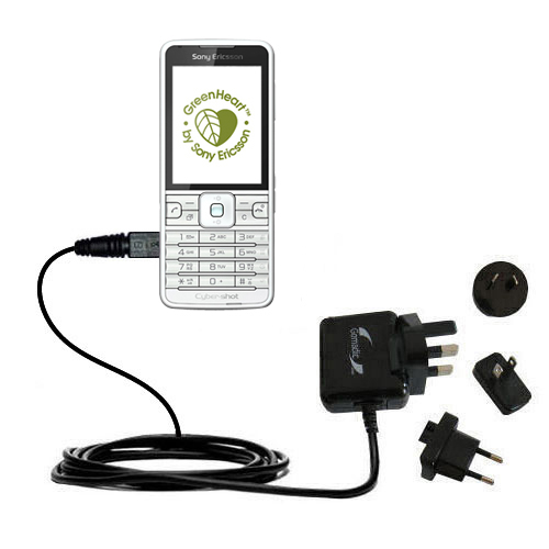 International Wall Charger compatible with the Sony Ericsson GreenHeart