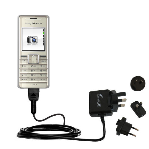 International Wall Charger compatible with the Sony Ericsson k200i