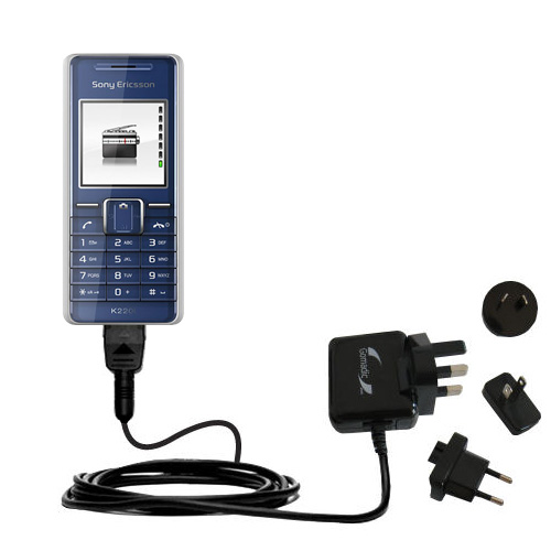 International Wall Charger compatible with the Sony Ericsson K220c