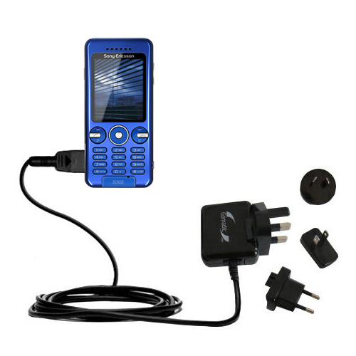 International Wall Charger compatible with the Sony Ericsson S302