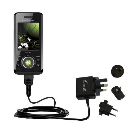 International Wall Charger compatible with the Sony Ericsson S500c