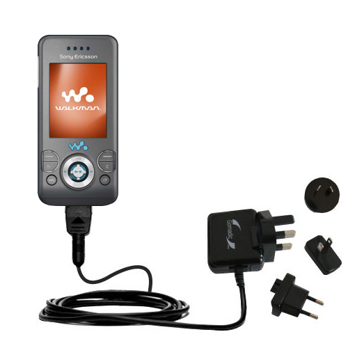 International Wall Charger compatible with the Sony Ericsson W580c