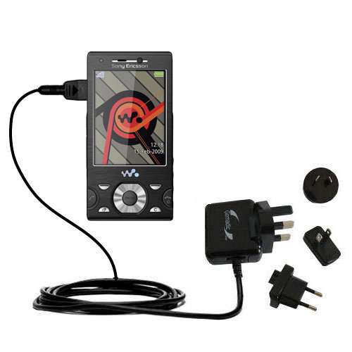 International Wall Charger compatible with the Sony Ericsson W995 / W995a