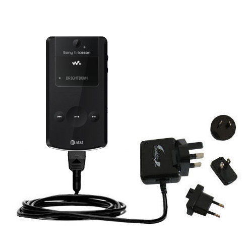 International Wall Charger compatible with the Sony W518A