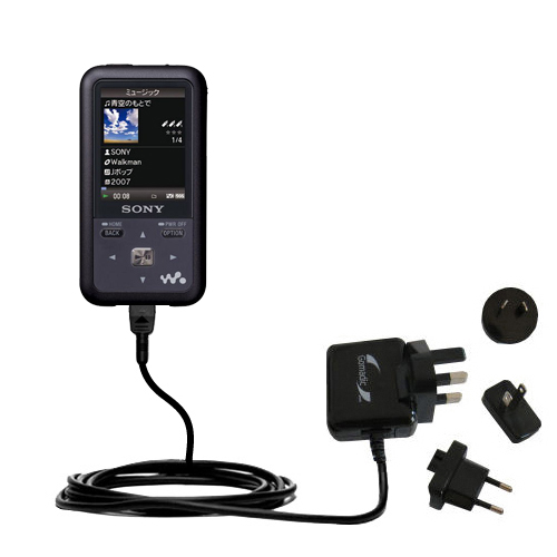 International Wall Charger compatible with the Sony Walkman NW-S715F