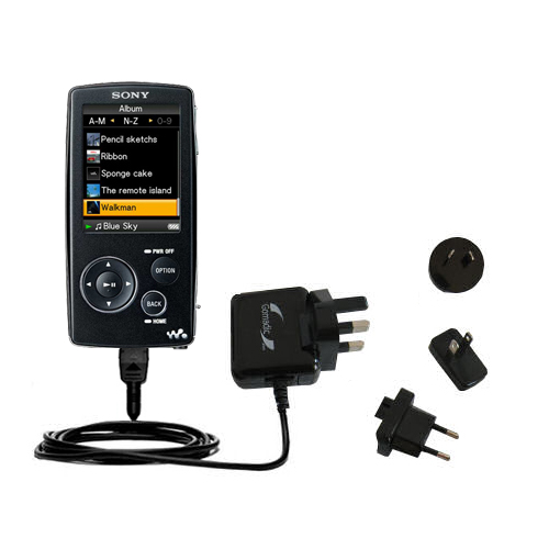 International Wall Charger compatible with the Sony Walkman NWZ-A800 Series