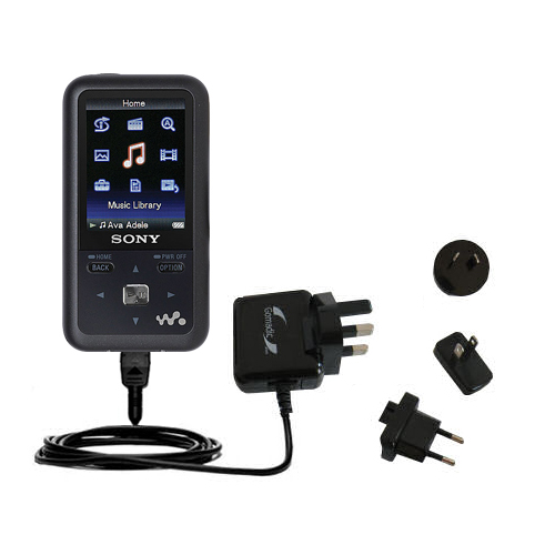 International Wall Charger compatible with the Sony Walkman NWZ-S616