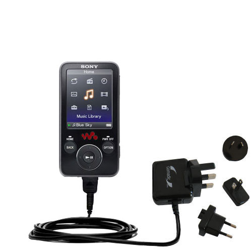International Wall Charger compatible with the Sony Walkman NWZ-S738F