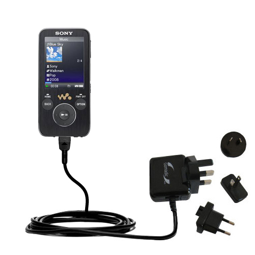 International Wall Charger compatible with the Sony Walkman NWZ-S739F