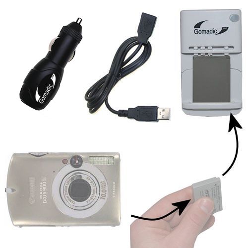 Lithium Battery Fast Charger compatible with the Canon Digital IXUS 900 Ti