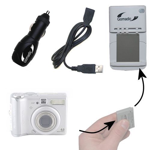 Lithium Battery Fast Charger compatible with the Canon PowerShot A520