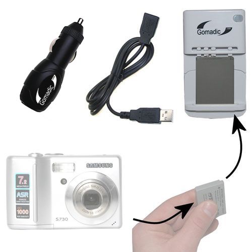 Lithium Battery Fast Charger compatible with the Canon PowerShot A550