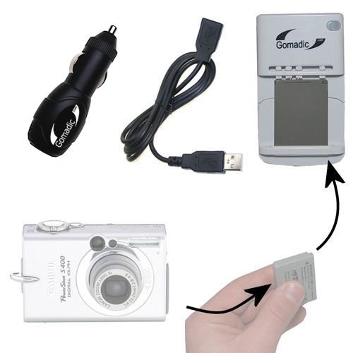 Lithium Battery Fast Charger compatible with the Canon Powershot S300