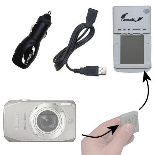 Lithium Battery Fast Charger compatible with the Canon Powershot SD4500 IS