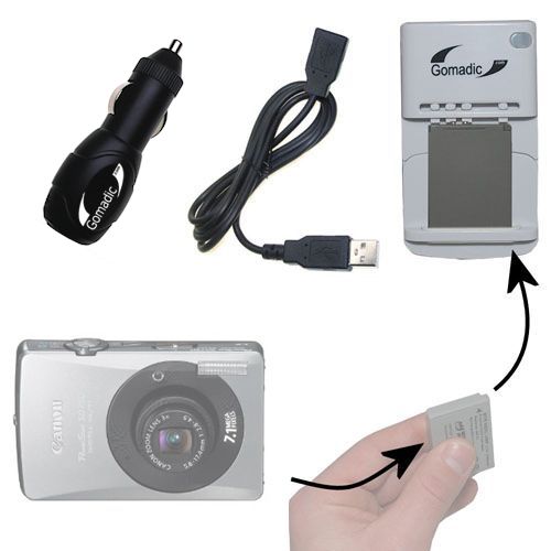 Lithium Battery Fast Charger compatible with the Canon Powershot SD750