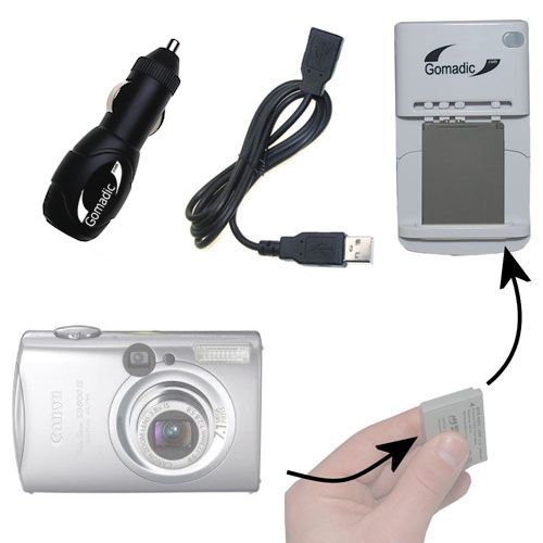 Lithium Battery Fast Charger compatible with the Canon Powershot SD800