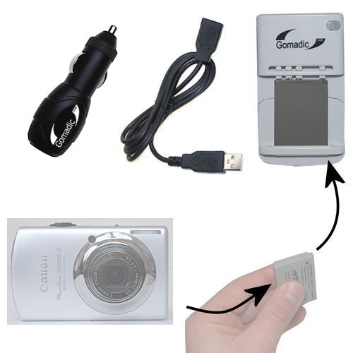 Lithium Battery Fast Charger compatible with the Canon Powershot SD880 IS