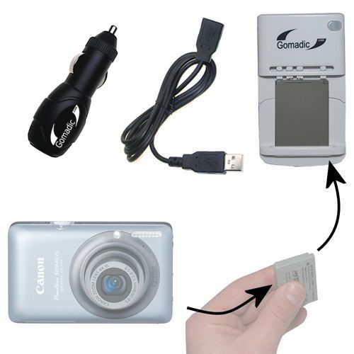 Lithium Battery Fast Charger compatible with the Canon Powershot SD940 IS