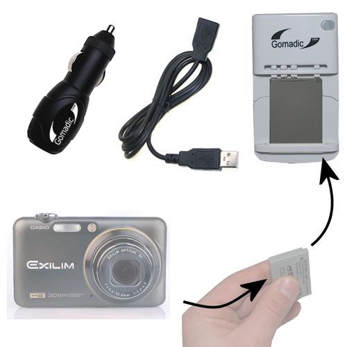 Lithium Battery Fast Charger compatible with the Casio Exilim EX-FC100