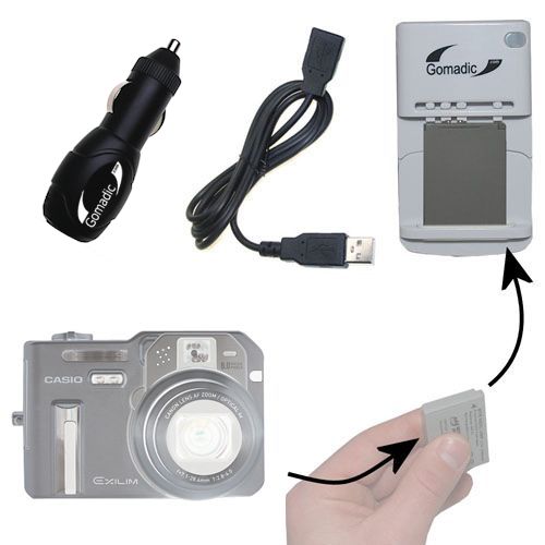 Lithium Battery Fast Charger compatible with the Casio Exilim EX-P600