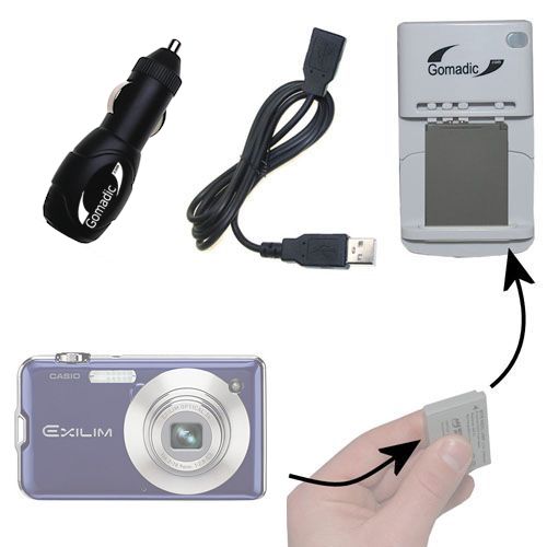 Lithium Battery Fast Charger compatible with the Casio Exilim EX-S10