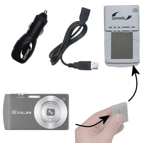 Lithium Battery Fast Charger compatible with the Casio Exilim EX-S20