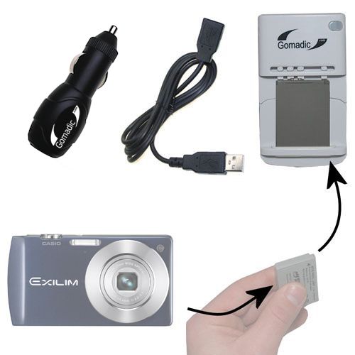 Lithium Battery Fast Charger compatible with the Casio Exilim EX-S200