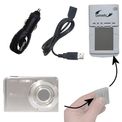Lithium Battery Fast Charger compatible with the Casio Exilim EX-S770