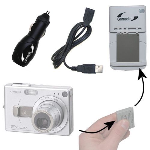 Lithium Battery Fast Charger compatible with the Casio Exilim EX-Z30
