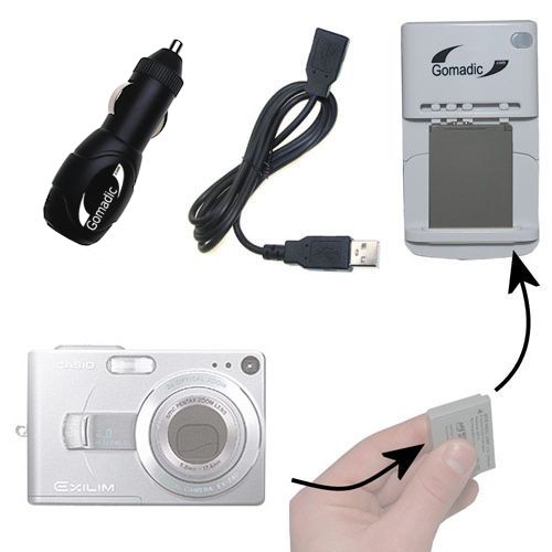 Lithium Battery Fast Charger compatible with the Casio Exilim EX-Z40