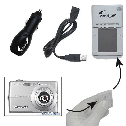 Lithium Battery Fast Charger compatible with the Casio Exilim EX-Z500