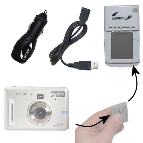 Lithium Battery Fast Charger compatible with the Epson PhotoPC L-500V