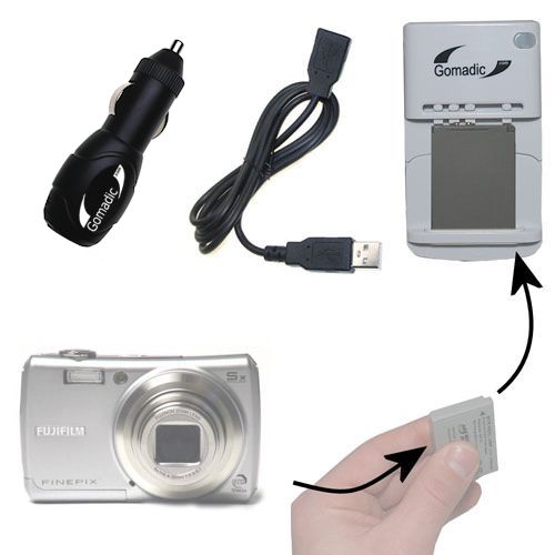 Lithium Battery Fast Charger compatible with the Fujifilm FinePix F100fd