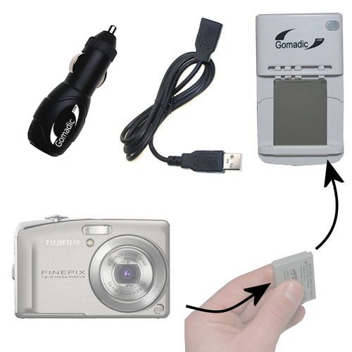 Lithium Battery Fast Charger compatible with the Fujifilm FinePix F40fd