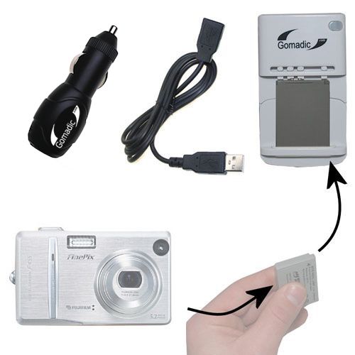 Lithium Battery Fast Charger compatible with the Fujifilm FinePix F455