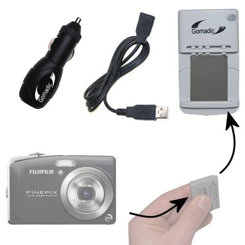 Lithium Battery Fast Charger compatible with the Fujifilm FinePix F50 FD