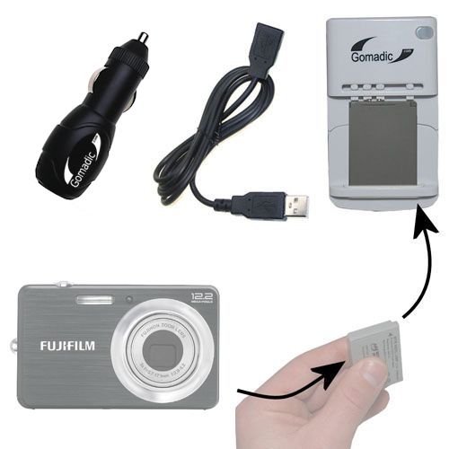 Lithium Battery Fast Charger compatible with the Fujifilm FinePix J38