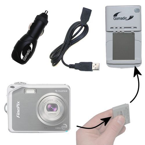 Lithium Battery Fast Charger compatible with the Fujifilm FinePix V10