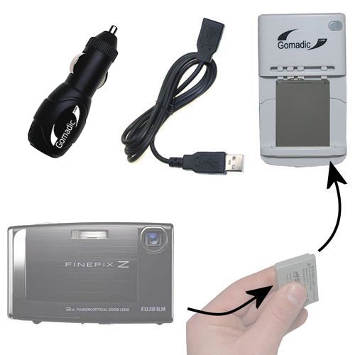 Lithium Battery Fast Charger compatible with the Fujifilm FinePix Z10