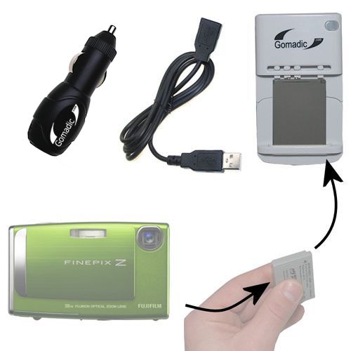 Lithium Battery Fast Charger compatible with the Fujifilm FinePix Z10FD