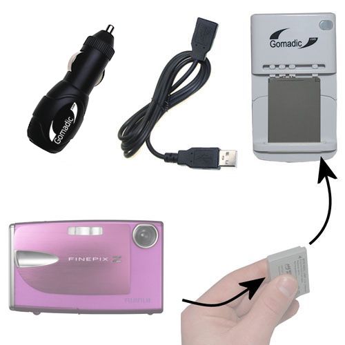 Lithium Battery Fast Charger compatible with the Fujifilm FinePix Z20