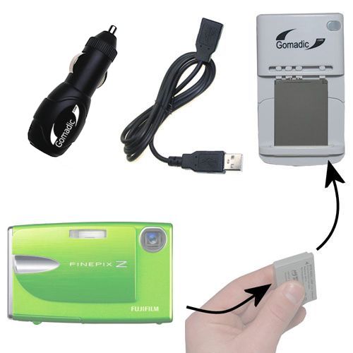 Lithium Battery Fast Charger compatible with the Fujifilm FinePix Z20fd