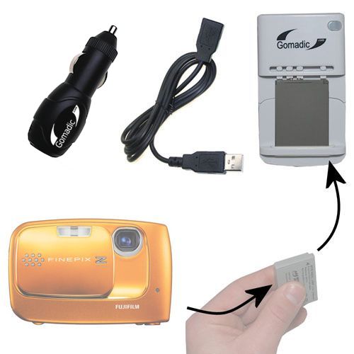 Lithium Battery Fast Charger compatible with the Fujifilm FinePix Z33 WP