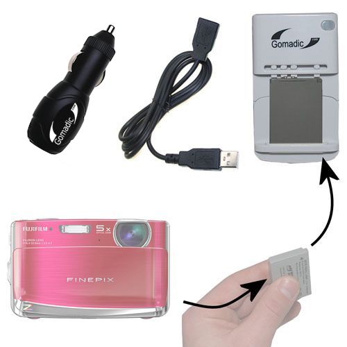 Lithium Battery Fast Charger compatible with the Fujifilm FinePix Z70