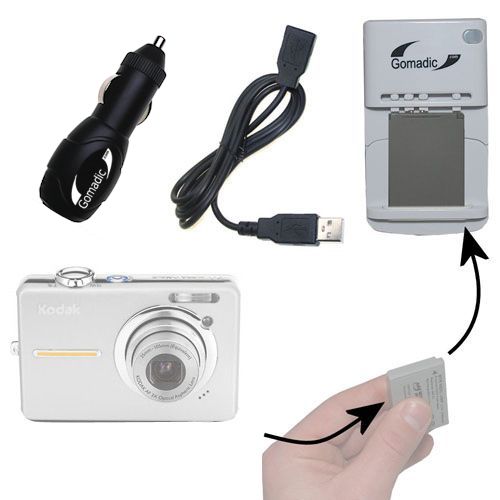 Lithium Battery Fast Charger compatible with the Kodak Easyshare C763