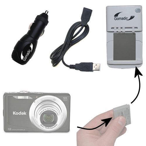 Lithium Battery Fast Charger compatible with the Kodak EasyShare M381