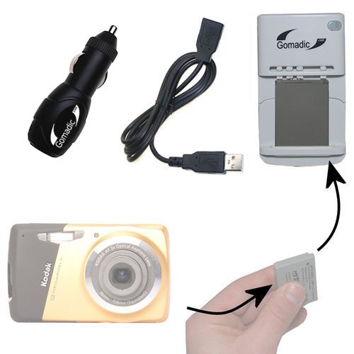 Lithium Battery Fast Charger compatible with the Kodak EasyShare M530