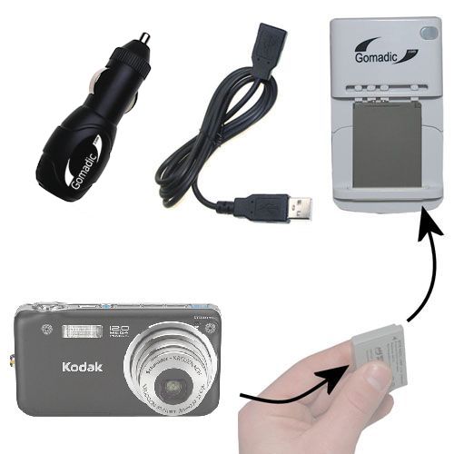 Lithium Battery Fast Charger compatible with the Kodak Easyshare V1253